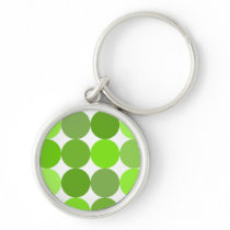 Big Green Polka Dots Keychain