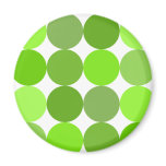 Big Green Polka Dots Refrigerator Magnets