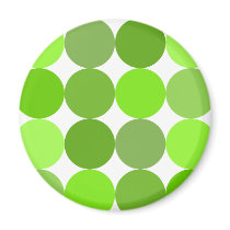 Big Green Polka Dots Refrigerator Magnets