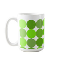 Big Green Polka Dots Coffee Mugs