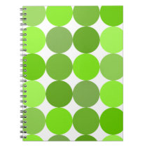 Big Green Polka Dots notebooks