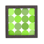 Big Green Polka Dots Premium Jewelry Box