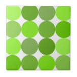 Big Green Polka Dots Ceramic Tiles