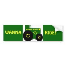 BIG GREEN TRACTOR BUMPER STICKERS
