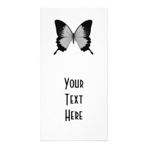 Big Grey & Black Butterfly Customized Photo Card