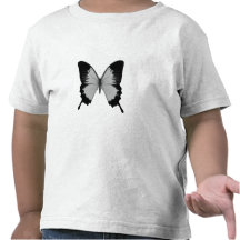 Big Grey & Black Butterfly Tee Shirts