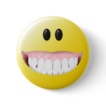 Big Gums Smiley Face Button