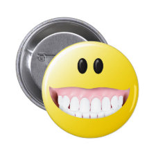 Big Gums Smiley Face Button