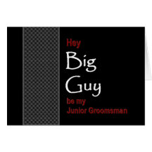 BIG GUY Junior Groomsman  Wedding Invitation Greeting Cards