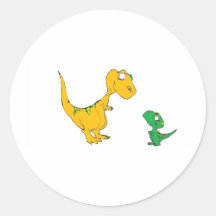 Big Guy & Lil Guy Round Stickers