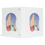 big guy vs little guy funny boxing cartoon binders