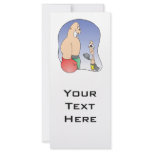 big guy vs little guy funny boxing cartoon rack card