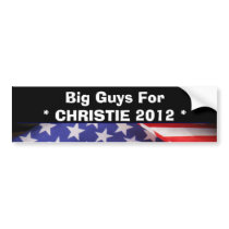 Big Guys For CHRISTIE 2012 Bumper Sticker