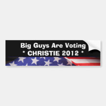 Big Guys For CHRISTIE 2012 Funny Bumper Sticker
