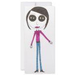 Big Head Button girl Custom Rack Cards