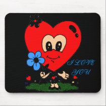 Big Head Heart Love! Mousepad