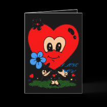 BIG HEAD HEART Romance! Greeting cards