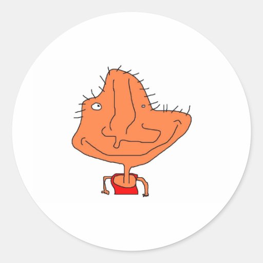 Big Head Round Sticker Zazzle