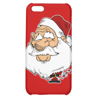 big head santa claus iPhone 5C cases
