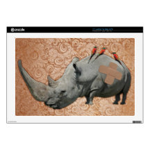 Big Headed Rhino 17" Laptop Skins