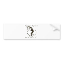 Big Heart Cartoon Horse bumper stickers