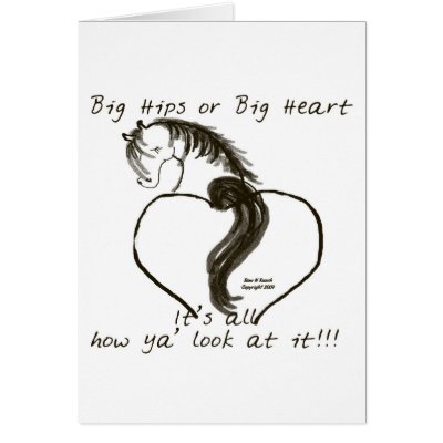 Big Heart Cartoon Horse Greeting Cards by Cartoon_Corral