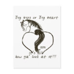 Big Heart Cartoon Horse Postcards