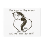 Big Heart Cartoon Horse Postcard
