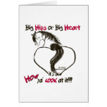 Big Heart Cartoon Horse with Red Cards