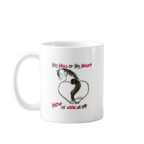 Big Heart Cartoon Horse with Red mugs