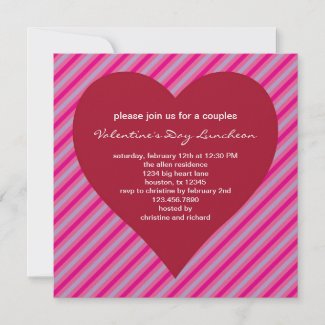 Big Heart Valentine's Day Invitation invitation