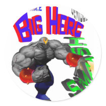 Big Herc  T-Shirt Round Stickers