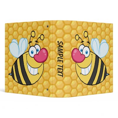 Big Honey Bee Vinyl Binder by stationeryshop