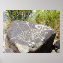 Big horn sheep petroglyph posters
