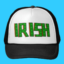 Big Irish With Shamrocks--Green, Orange, Black hats