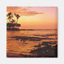 Big Island, Hawaii. Sunset, Big Island Hawaii. 2 Refrigerator Magnet