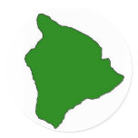 Big island sticker green