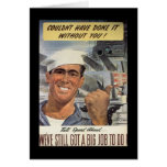 Big Job To Do World War 2 Greeting Cards