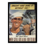 Big Job To Do World War 2 Card