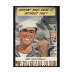 Big Job To Do World War 2 Postcard