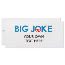 BIG JOKE rack cards by antiobama BIG JOKE rack cards