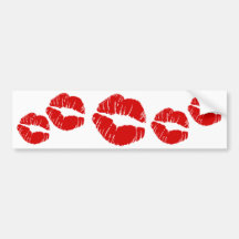 Big large lips kiss giant lips huge kissing mouth bumper stickers