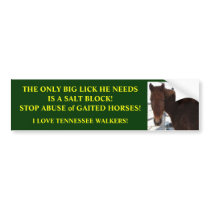 Big Lick - Tennessee Walkers - Horses Bumper Stickers