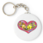 Big Love Fish in Red Heart Keychain