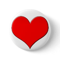 Big Love Heart Pinback Buttons