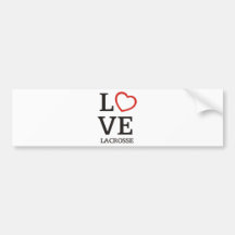 Big LOVE Lacrosse Bumper Sticker