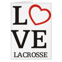 Big LOVE Lacrosse Greeting Card