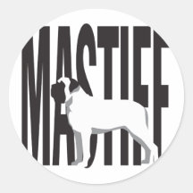 Big MASTIFF Round Stickers