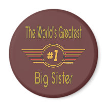 Big, Middle & Little Sister magnets by DesignsOutOfMind Big, Middle & Little Sister magnets