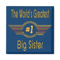 Big, Middle & Little Sister magnets by DesignsOutOfMind Big, Middle & Little Sister magnets